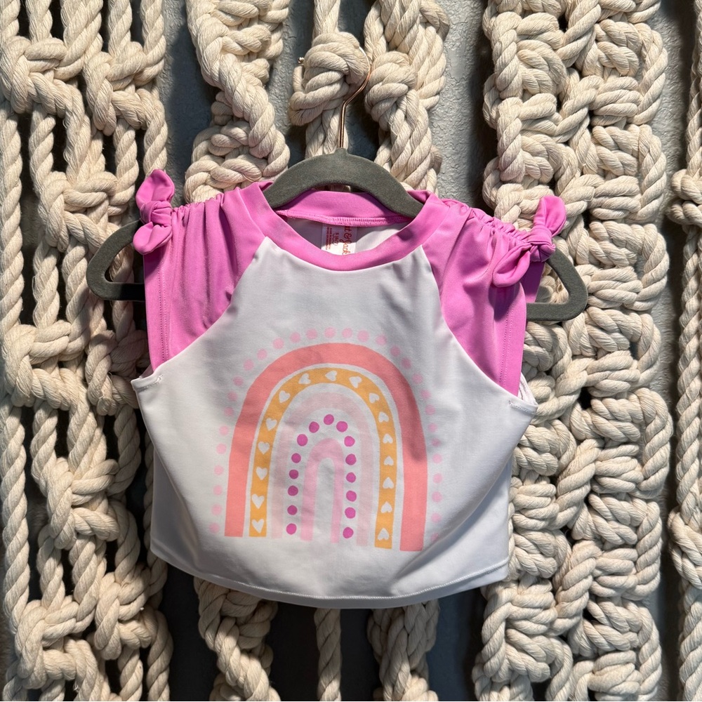 Cat & Jack Pink and Rainbow Rashguard